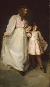 Cecilia Beaux Dorothea and Francesca a.k.a. The Dancing Lesson oil painting on canvas